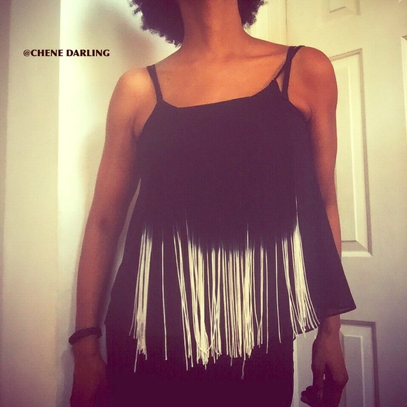 BLACK TASSEL TANK TOP - Picture 6 of 7